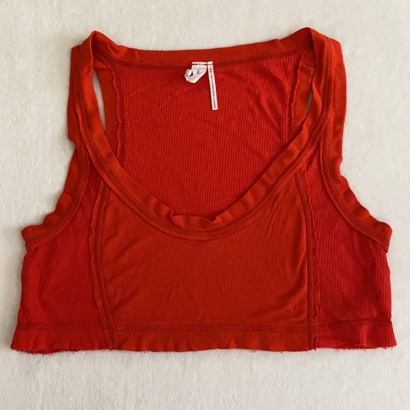 {Urban Outfitters} Out From Under | Sleeveless Ribbed Crop Top Orange (M) - Picture 13 of 13
